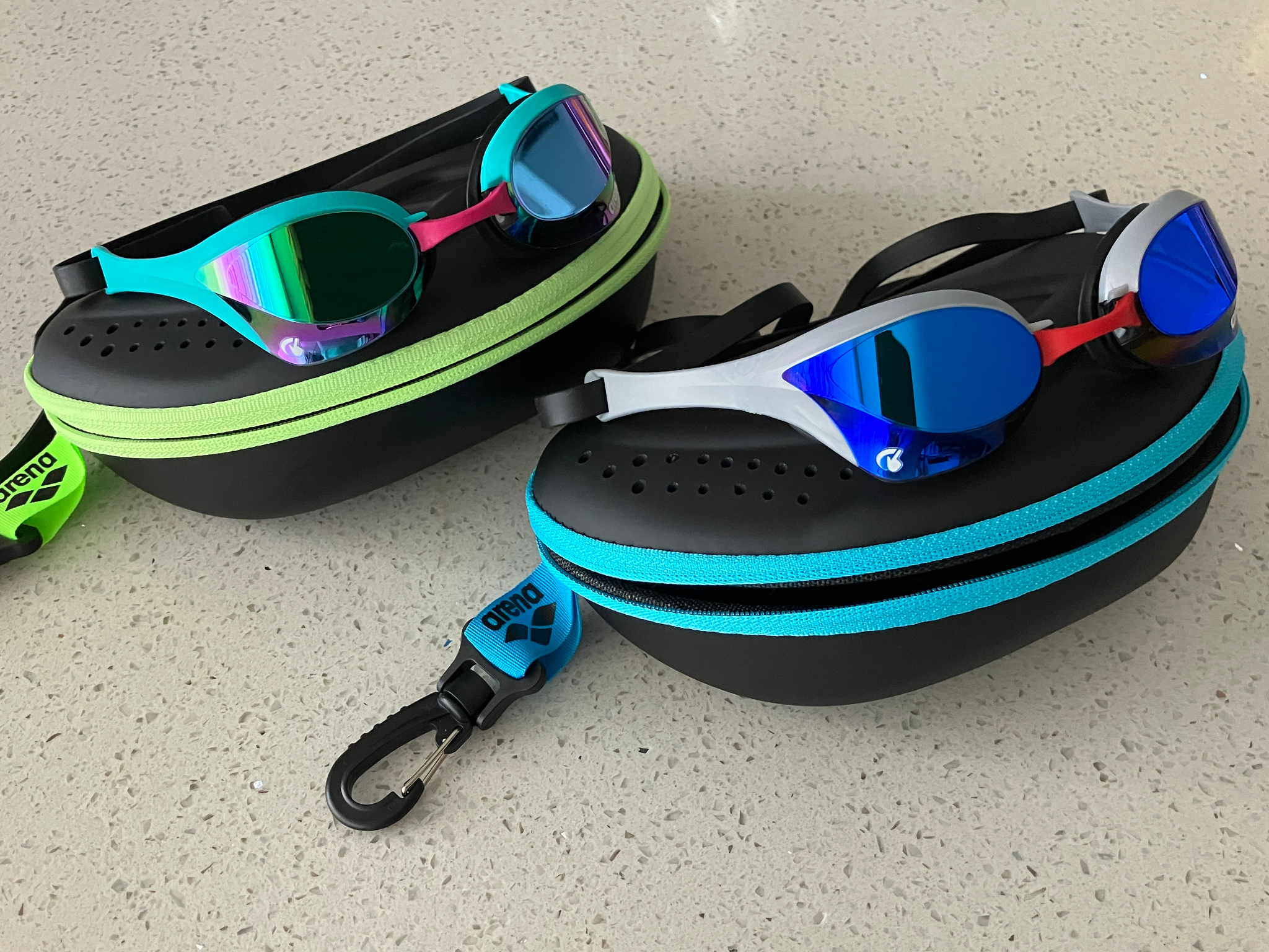 スポーツ用ミラーレンズゴーグル ハードケース付 スポーツ用ミラーレンズゴーグル ハードケース付