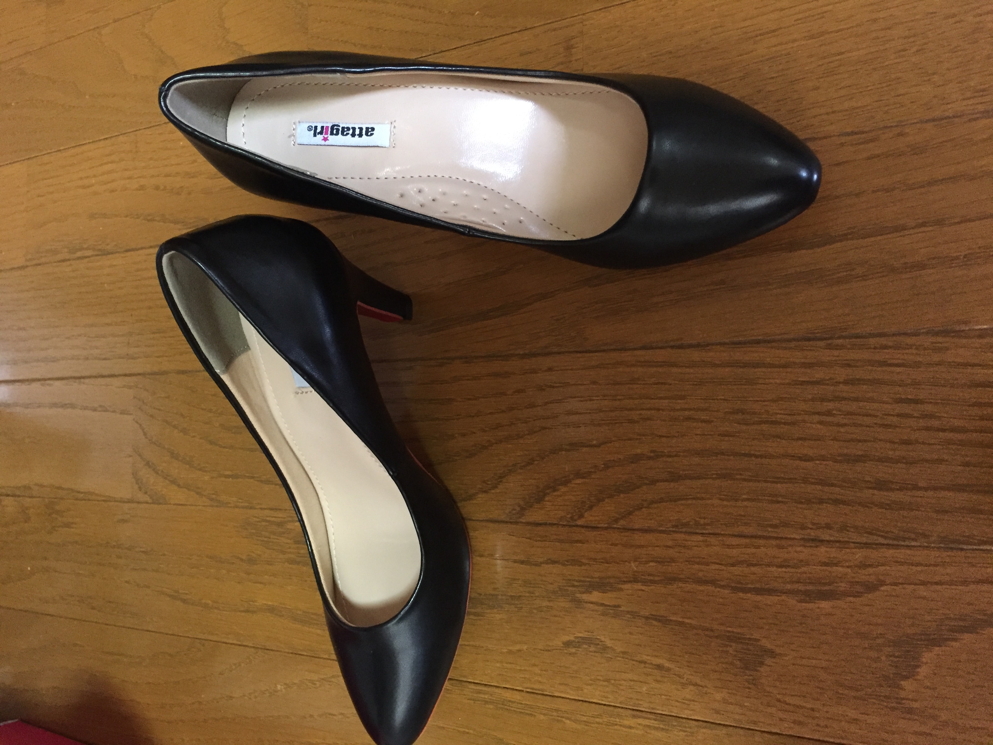 BARCLAY（バークレー）ローヒールパンプス ブラックスエード