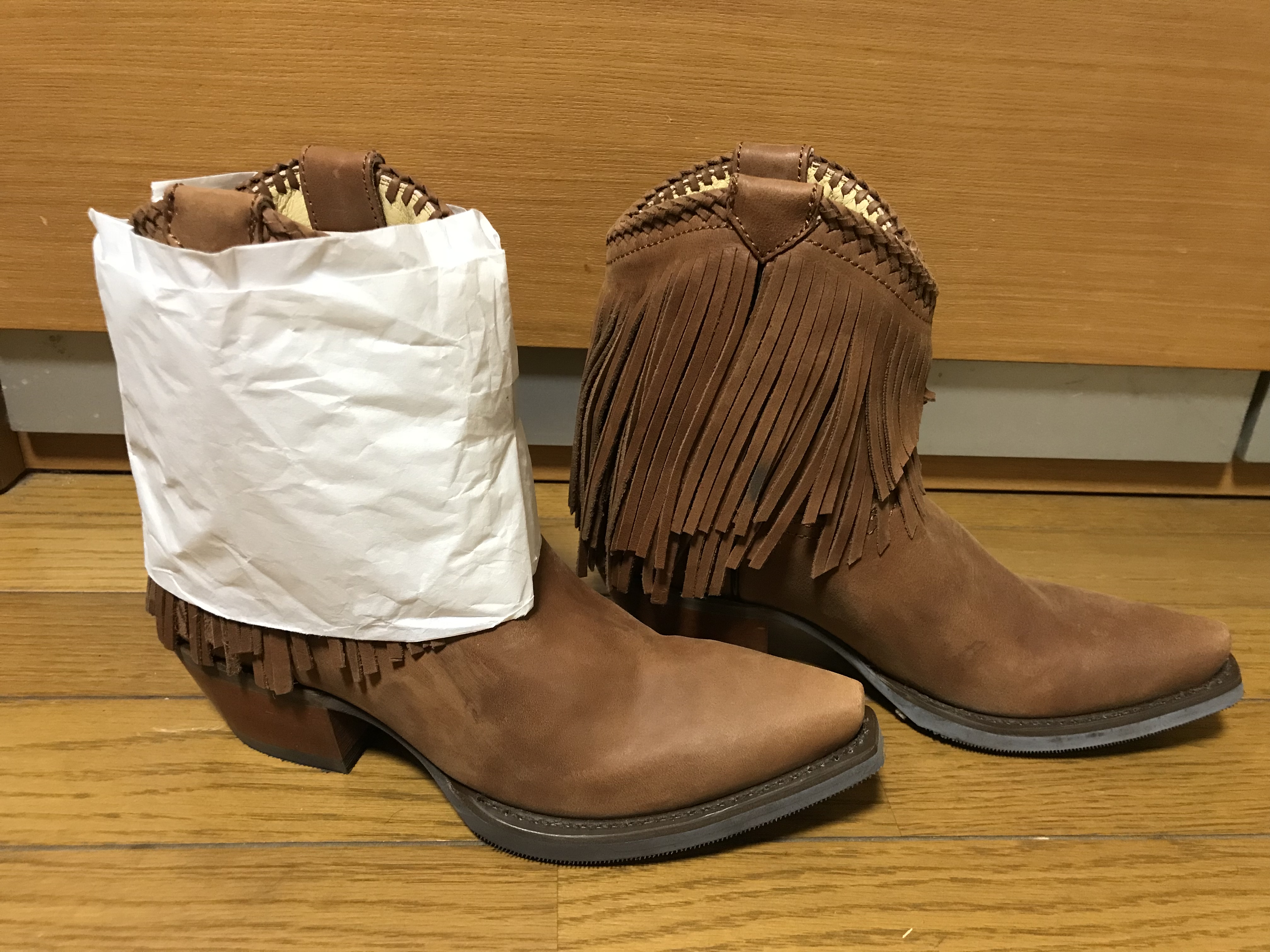新品未使用品】cavacava 厳しかっ ウエスタンブーツ 23cm フリンジ