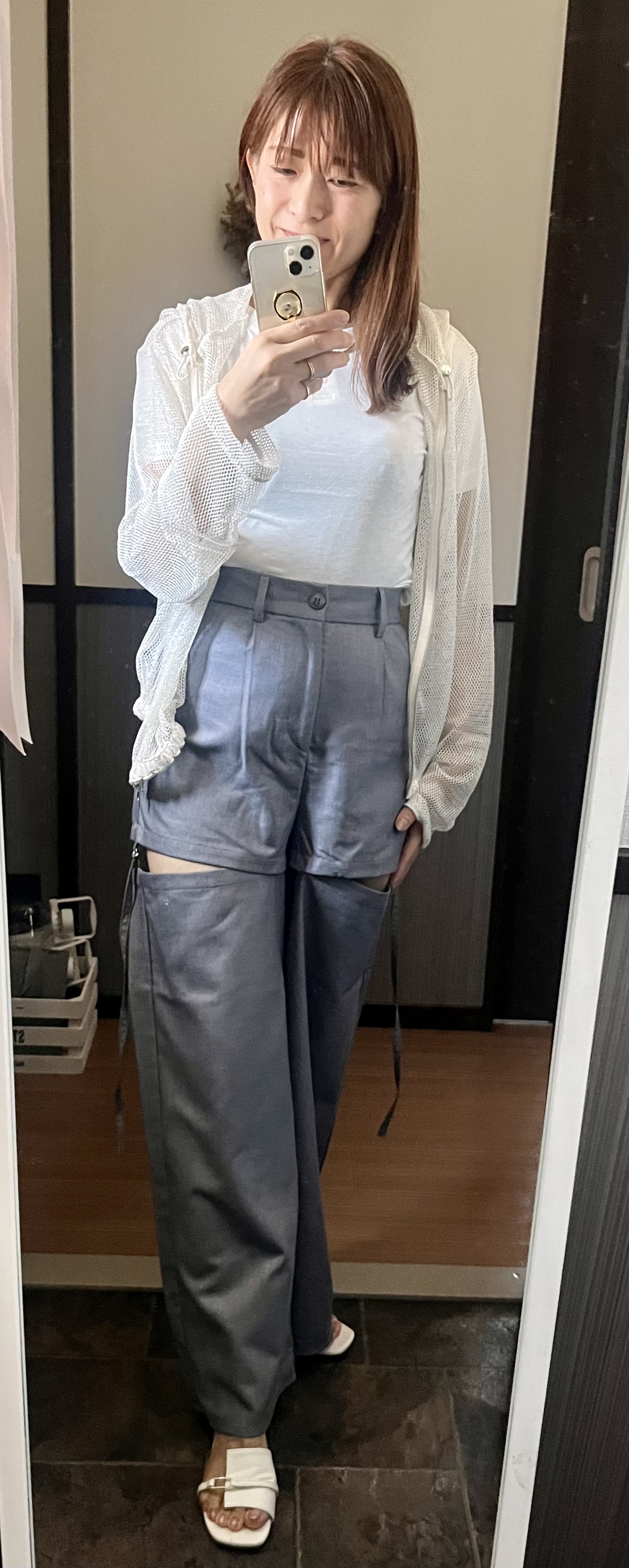 チコ Chico サイドベルト付スラックス （GRY） -ファッション