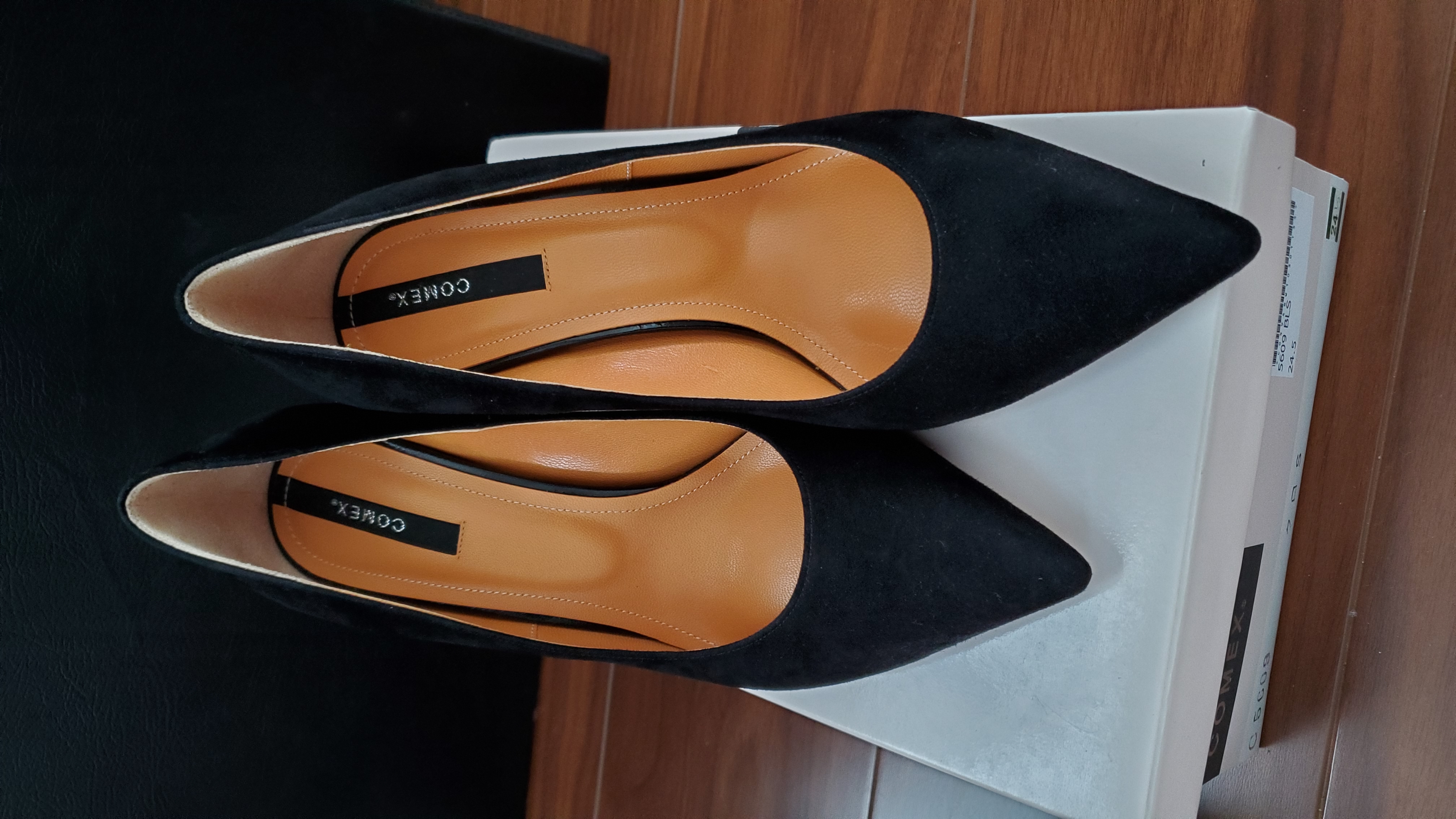 コメックス COMEX 5609 （ブラックエナメル）9cmハイヒールパンプス