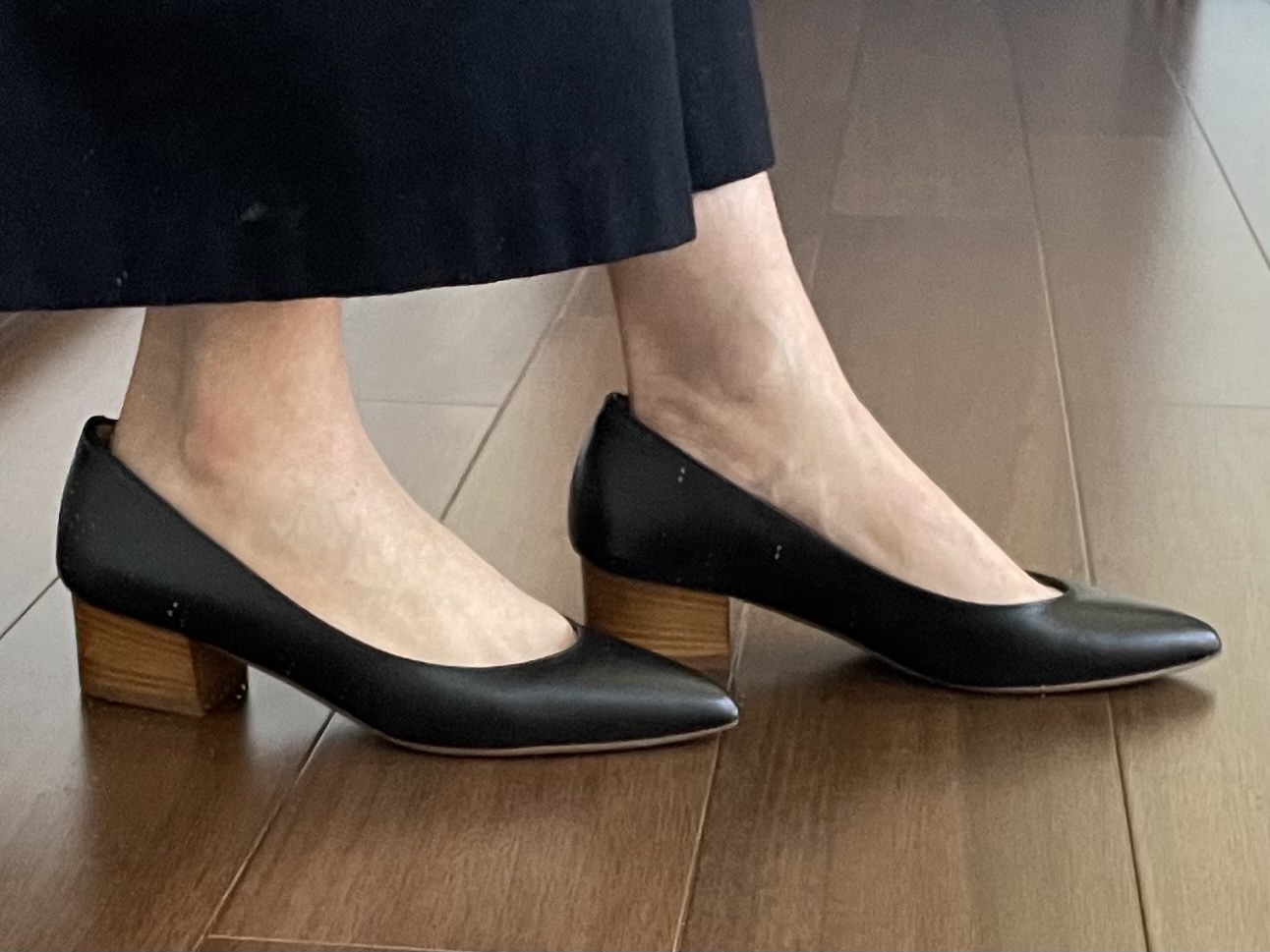【未使用品】ファビオルスコーニ ポインテッドトゥ パンプス【23】黒 ミュール ○ファビオルスコーニ FABIO RUSCONI ポインテッドパンプス