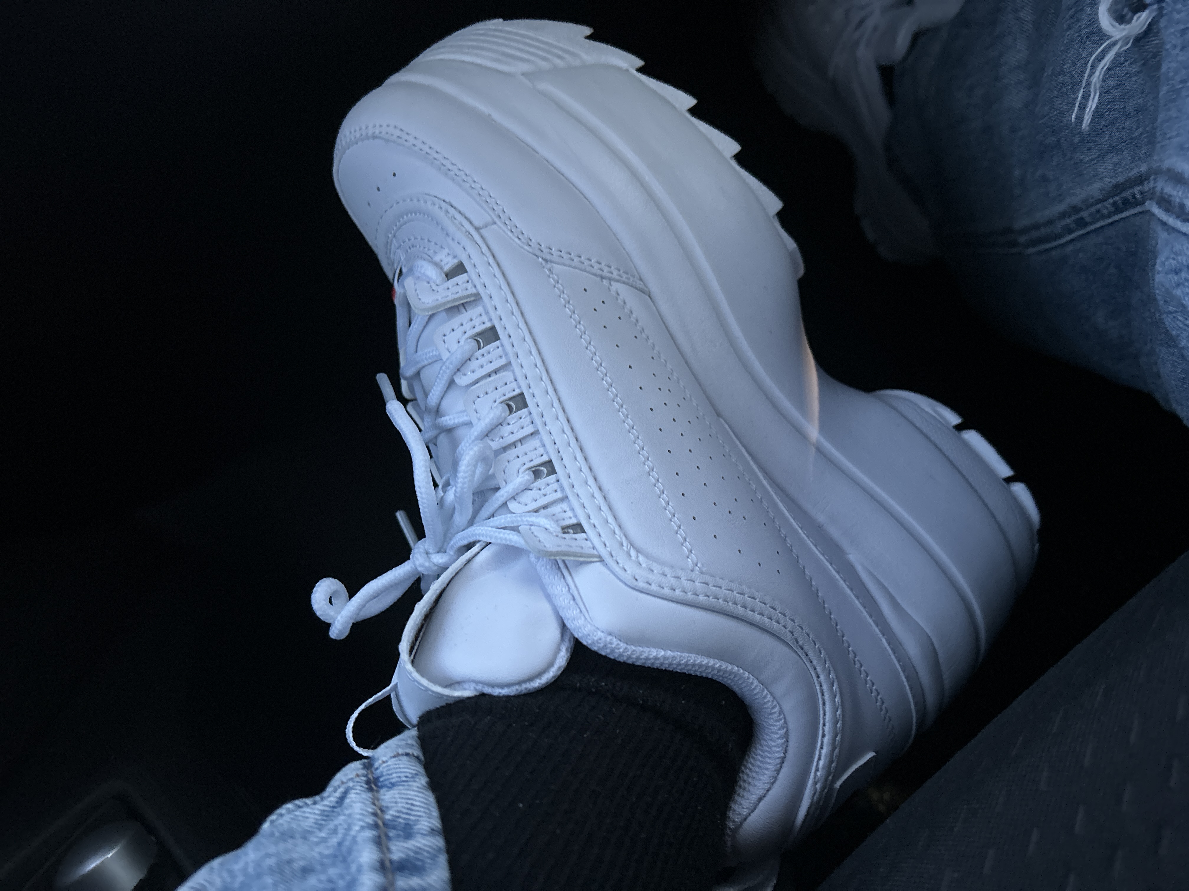 フィラスニーカー　FILAディスラプター2 ウェッジ　白　超厚底　23.5センチ フィラ FILA Disruptor2 Wedge ディスラプター2 ウェッジ
