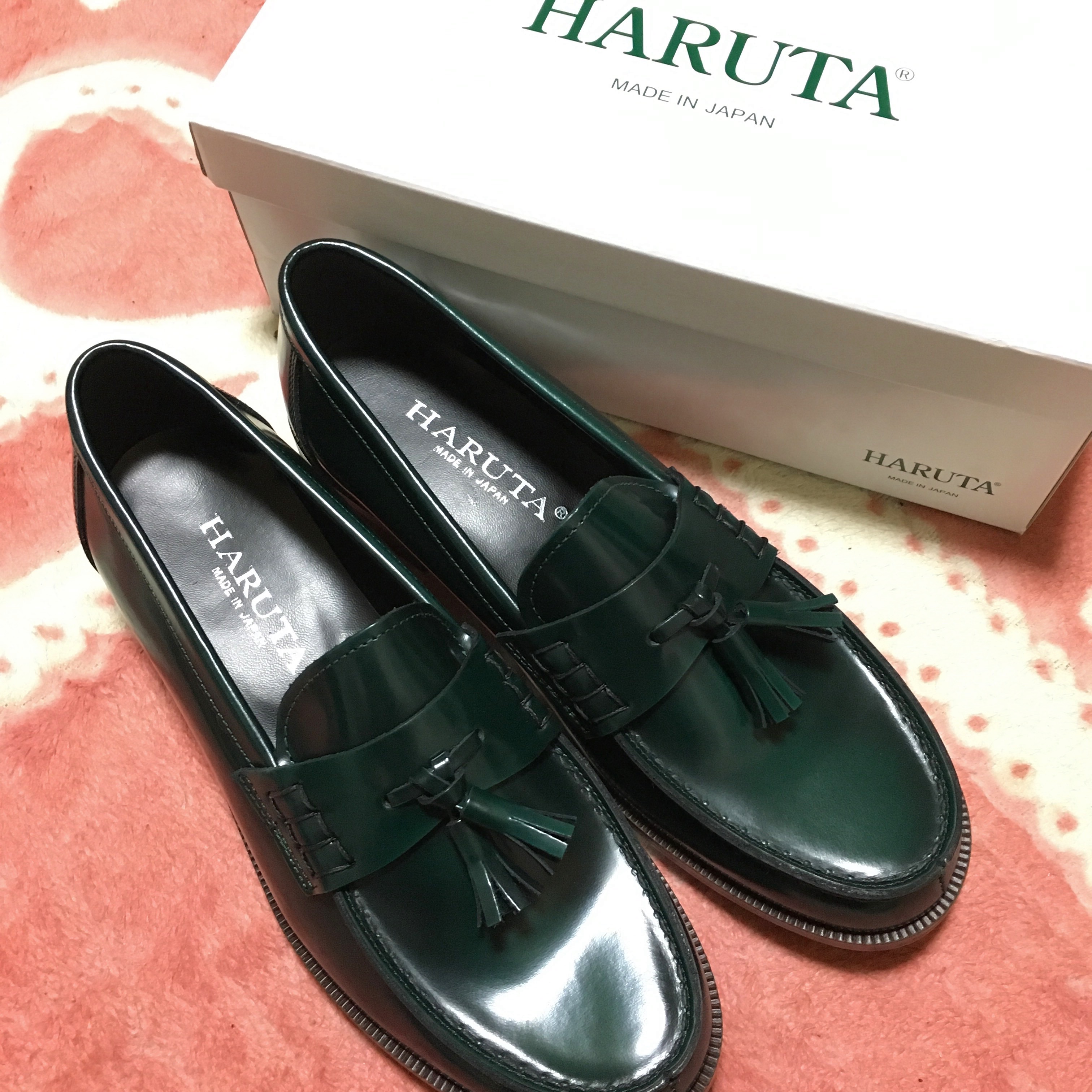 ハルタ HARUTA レザーカジュアルタッセルローファー （ブラック） -靴 