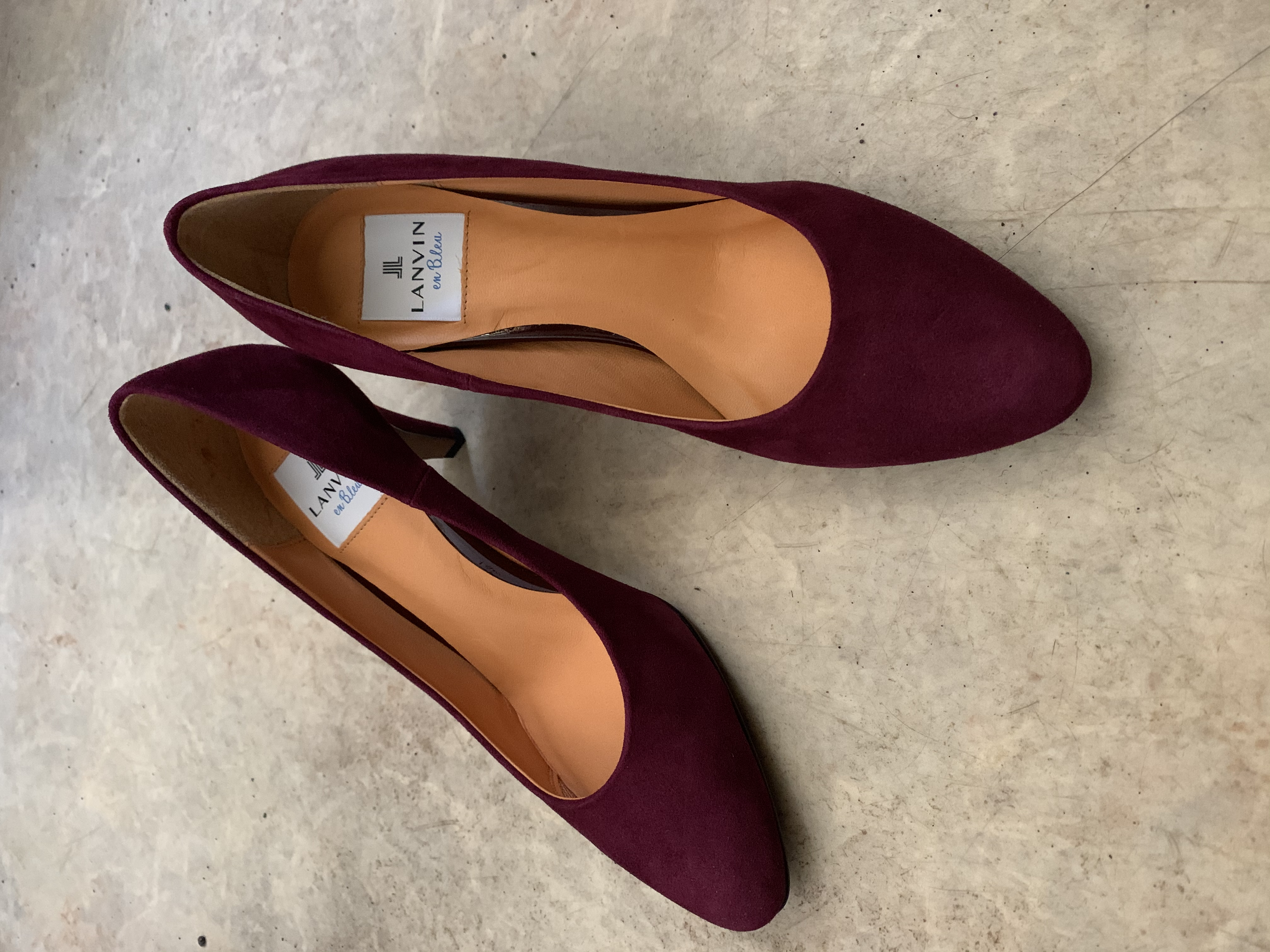 ランバン オン ブルー LANVIN en Bleu ラウンドトゥプレーン