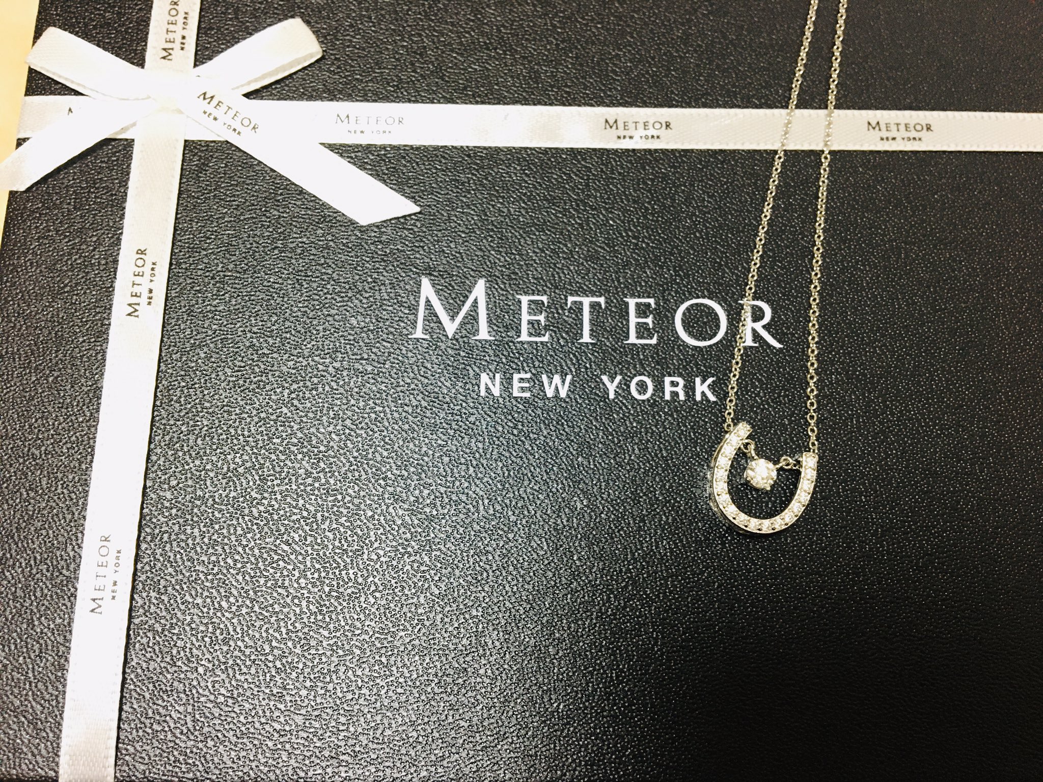 未使用】METEOR NEWYORK ソリティアネックレス