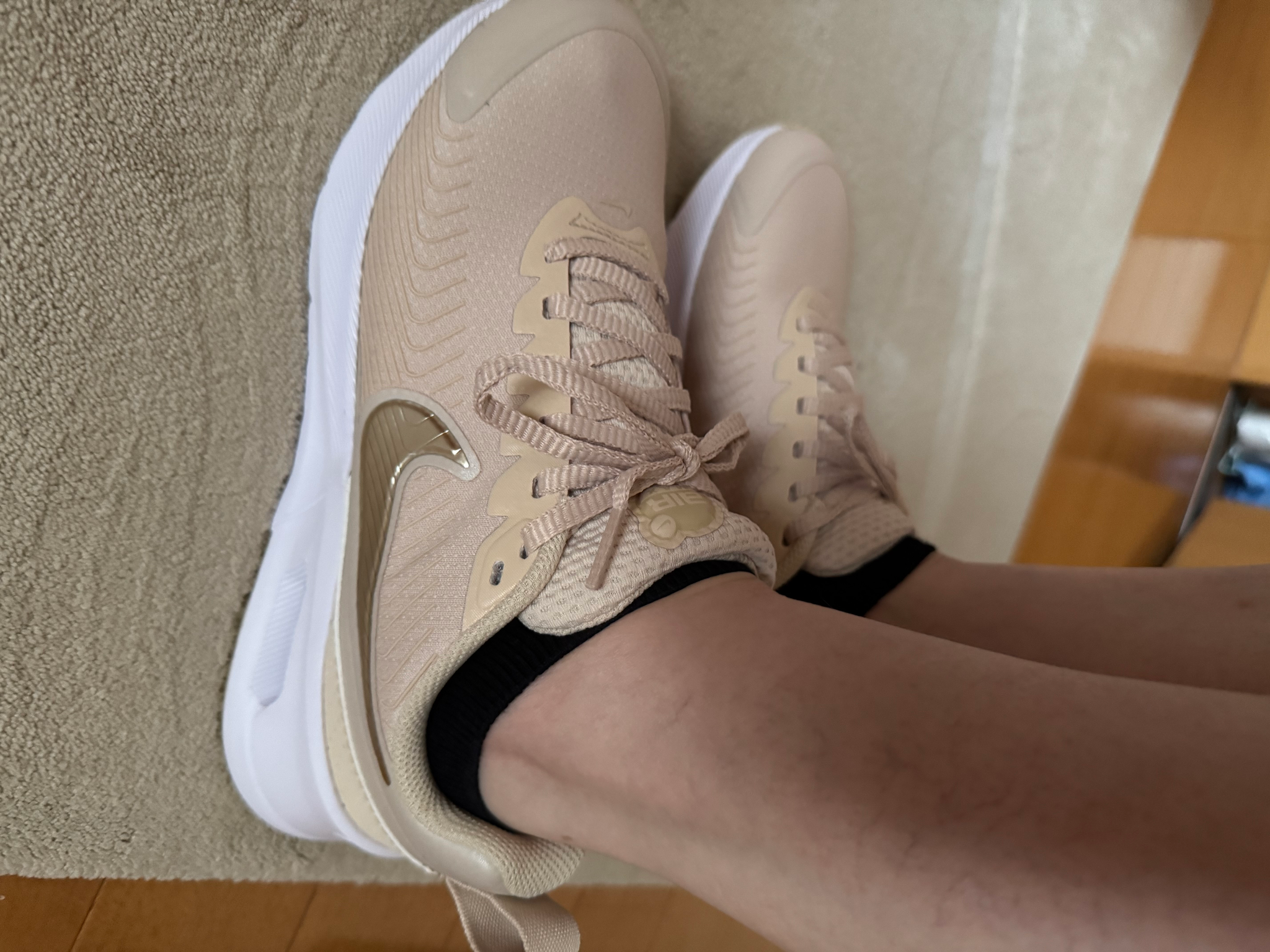 Nike ベージュ 厚底スニーカー NIKE W AIR MAX 90 LV8 