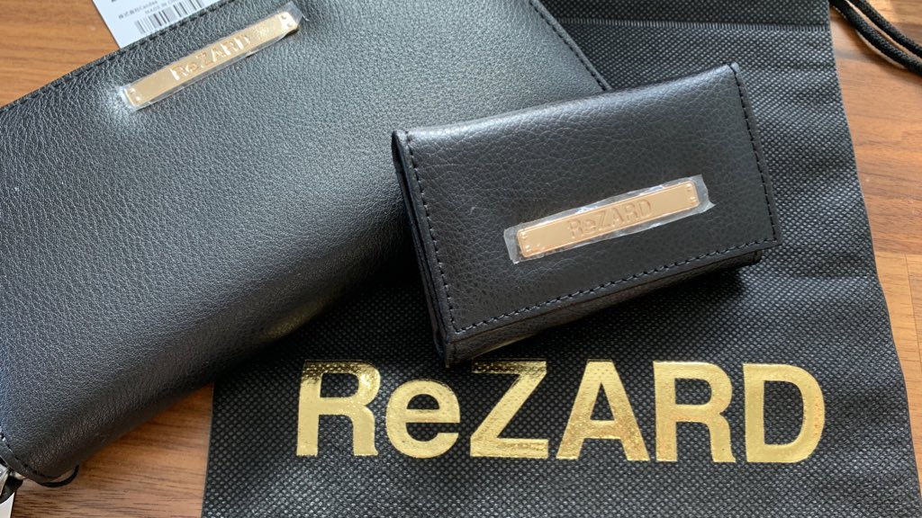 リザード ReZARD Metal Plate Leather Wallet （ブラック） -靴