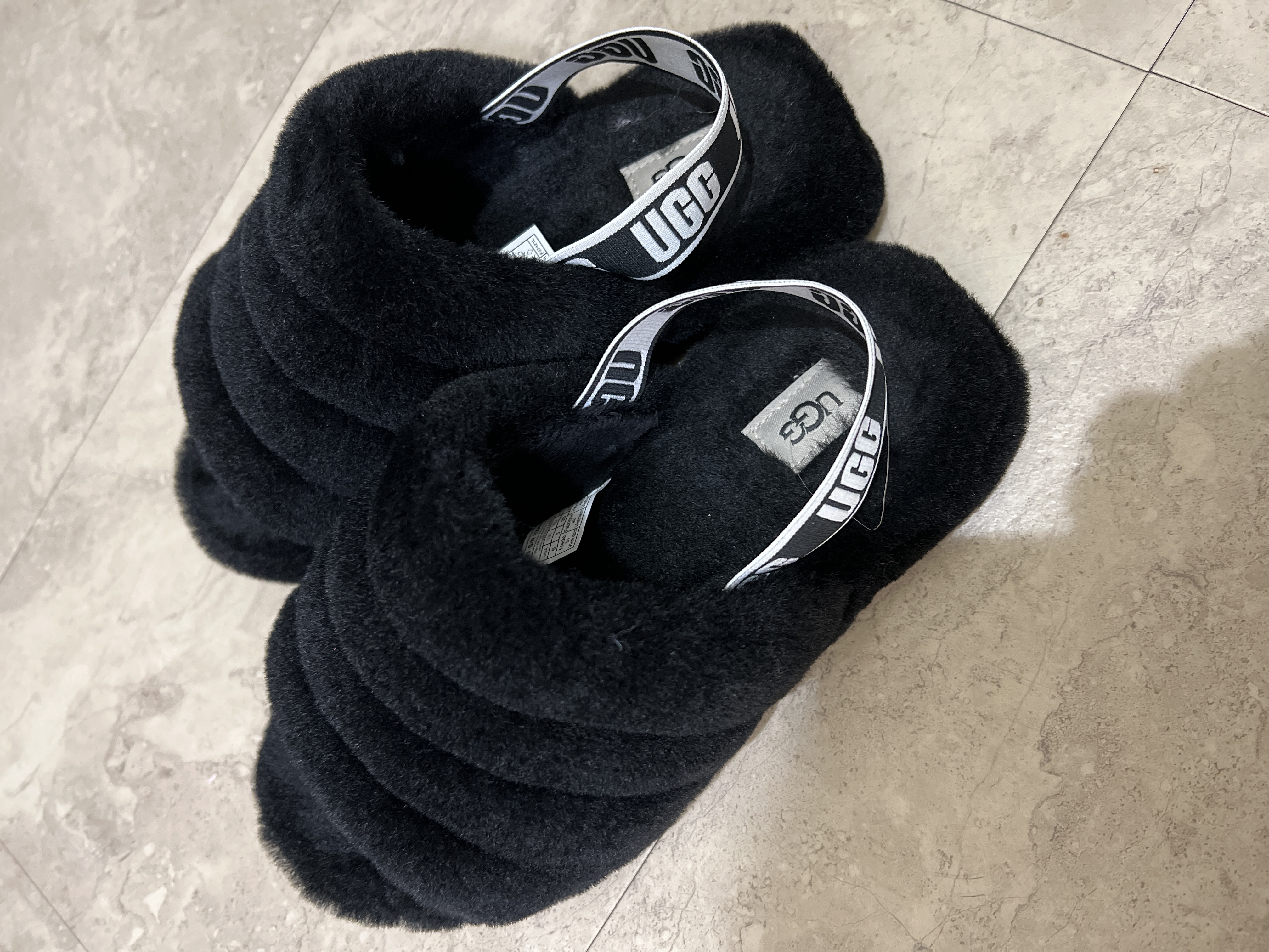 アグ UGG 1098494K フラッフ イヤー スライド （チャコール
