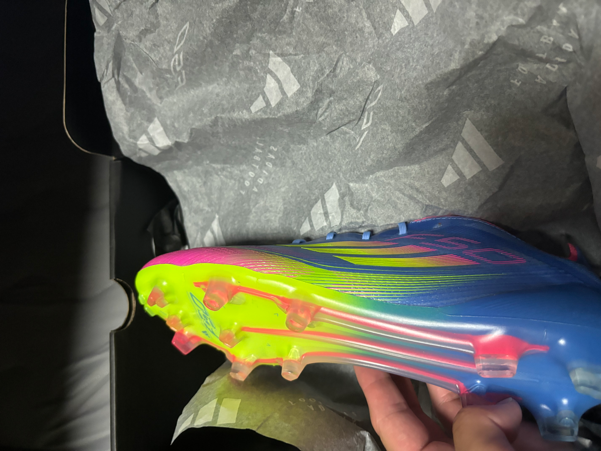 adidas アディダス F50 ELITE FG(ブルー×イエロー×ピンク) NJV41