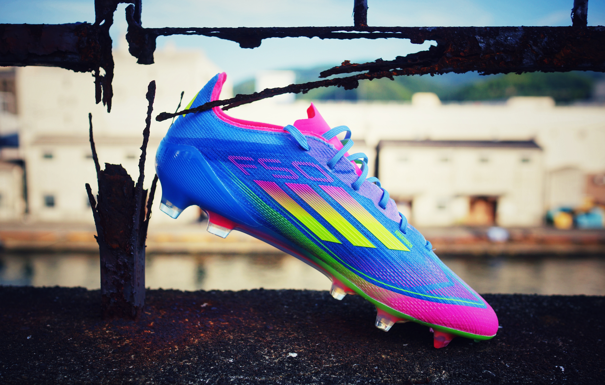 adidas アディダス F50 ELITE FG(ブルー×イエロー×ピンク) NJV41