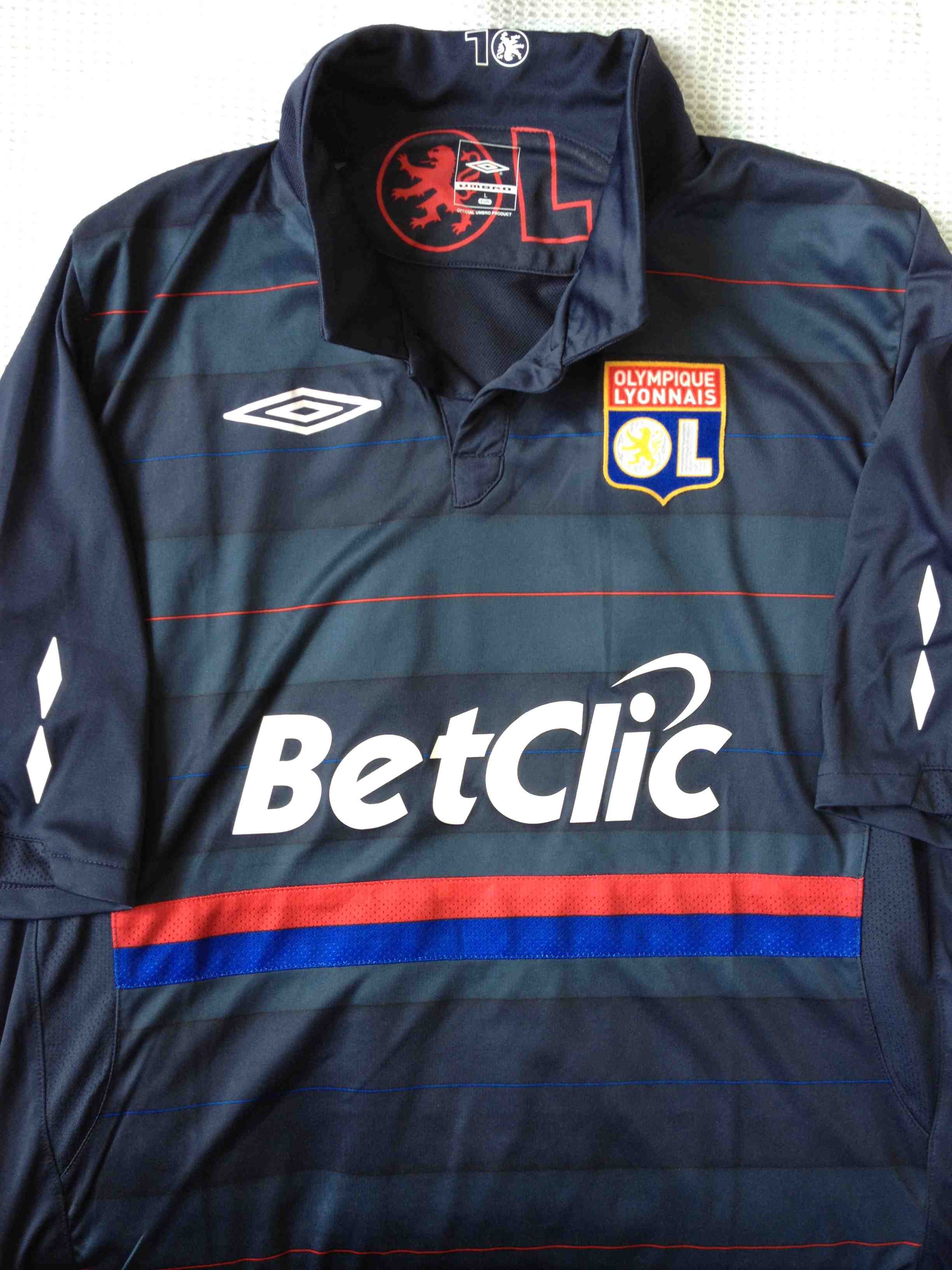 umbro リヨン 09/10 UCLユニフォーム ホーム 半袖 UDA6911C MRN